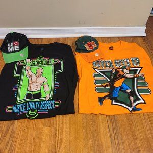 2 John Cena T-Shirts & 2 John Cena Hats